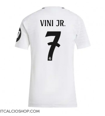 Real Madrid Vinicius Junior #7 Prima Maglia Femmina 2024-25 Manica Corta